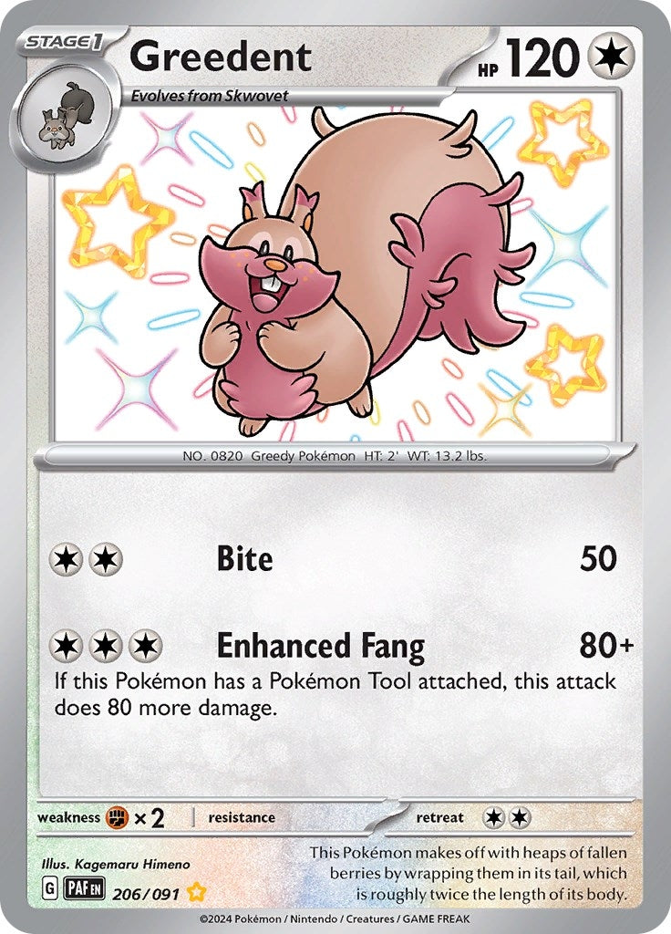 Image for Greedent (206/091) [SV: Paldean Fates] - Pokemon