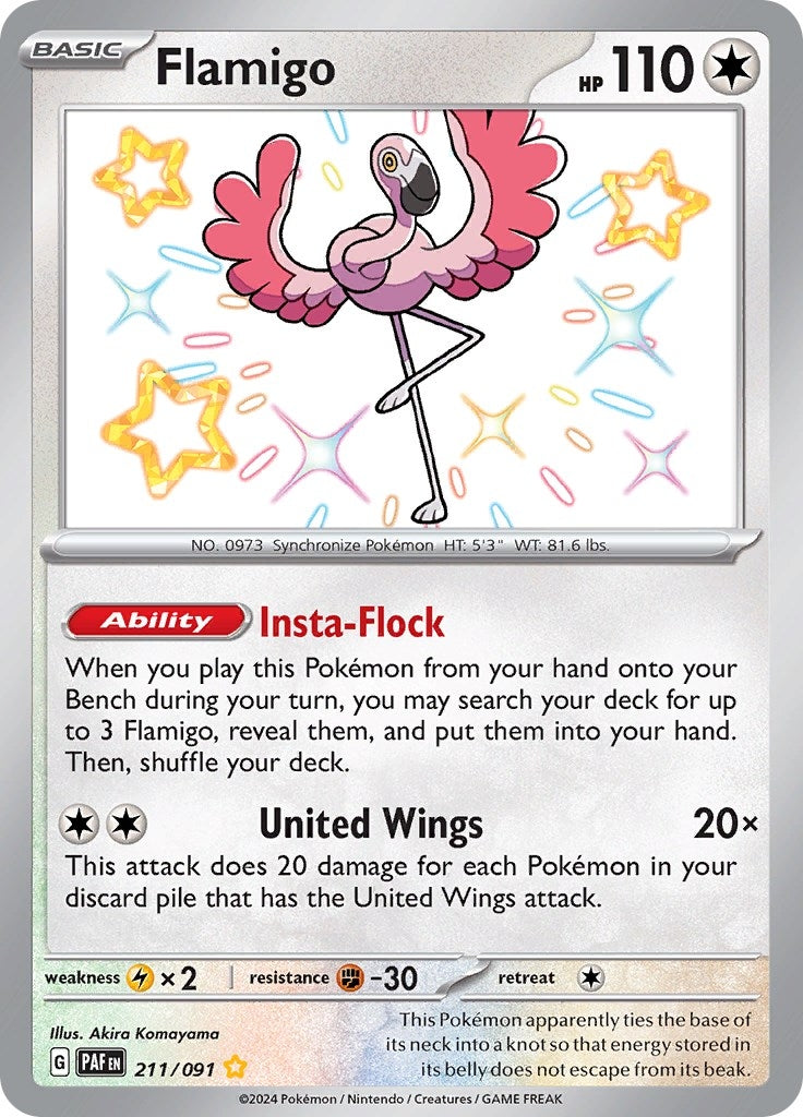 Image for Flamigo (211/091) [SV: Paldean Fates] - Pokemon