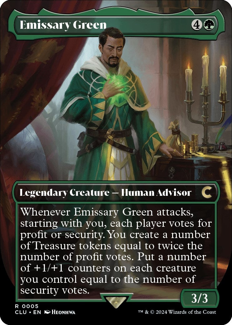 Image for Emissary Green (Borderless) (5) [Ravnica: Clue Edition] - Magic: The Gathering