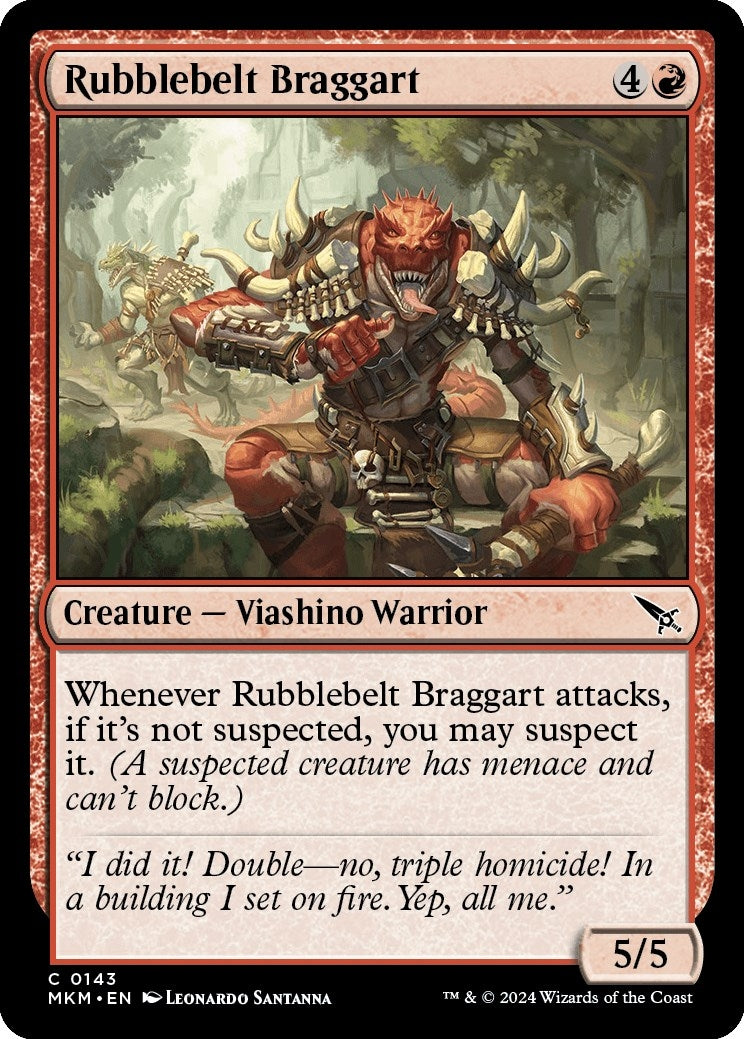 Image for Rubblebelt Braggart (143) [Murders at Karlov Manor] - Magic: The Gathering