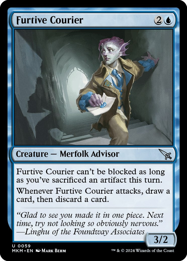 Image for Furtive Courier (59) [Murders at Karlov Manor] - Magic: The Gathering