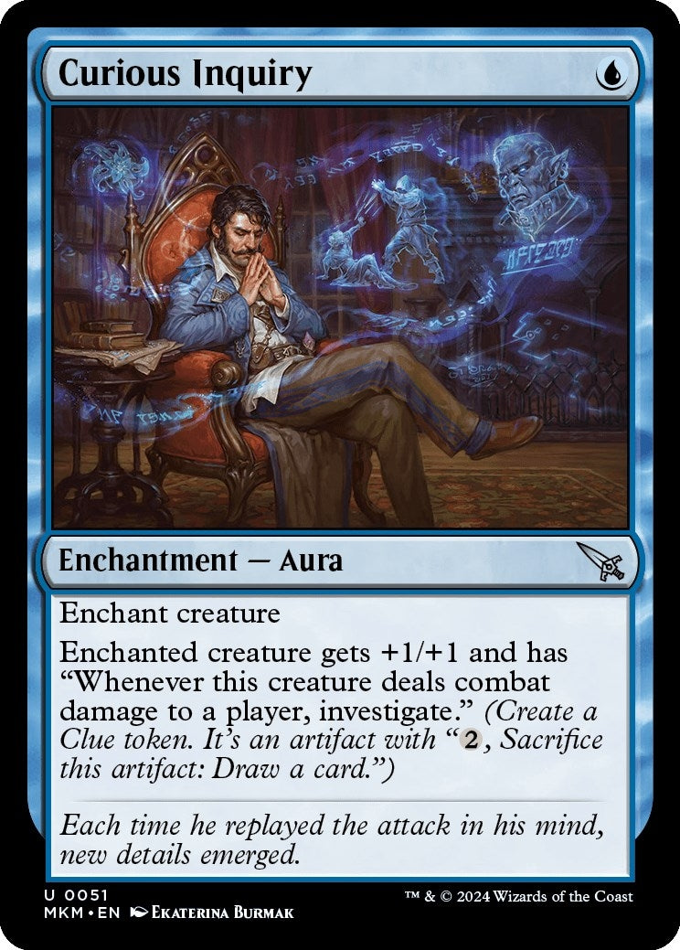 Image for Curious Inquiry (51) [Murders at Karlov Manor] - Magic: The Gathering
