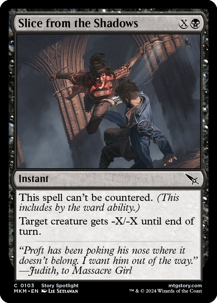 Image for Slice from the Shadows (103) [Murders at Karlov Manor] - Magic: The Gathering