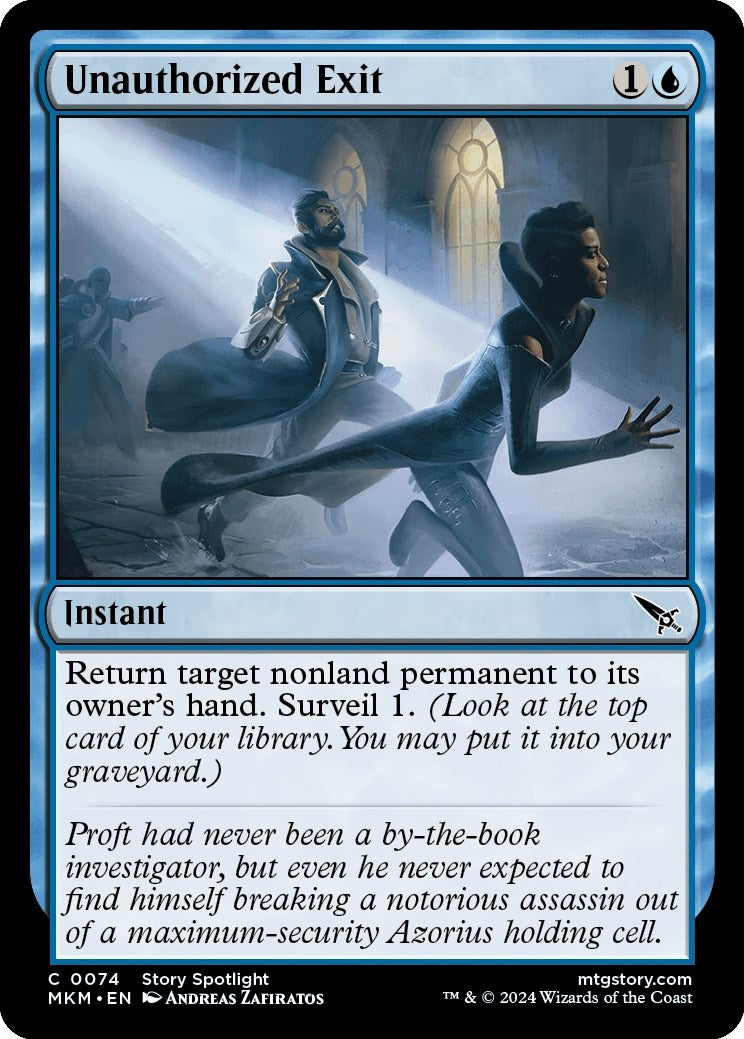 Image for Unauthorized Exit (74) [Murders at Karlov Manor] - Magic: The Gathering