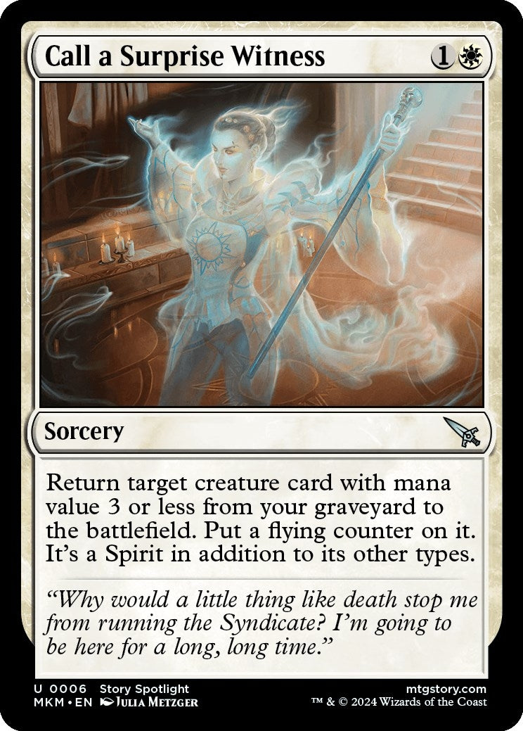 Image for Call a Surprise Witness (6) [Murders at Karlov Manor] - Magic: The Gathering