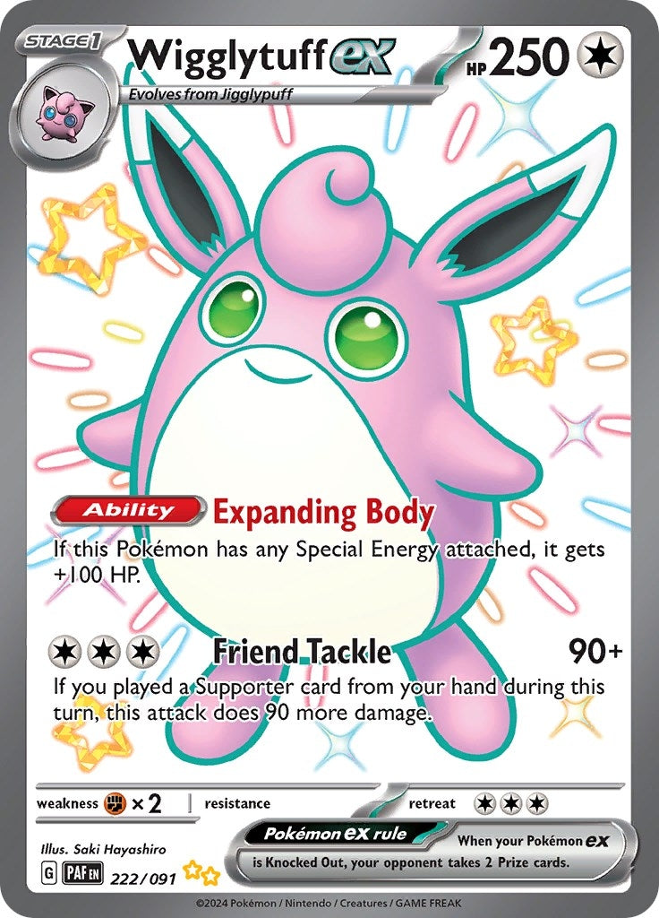 Image for Wigglytuff ex (222/091) [SV: Paldean Fates] - Pokemon