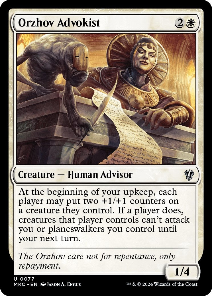 Image for Orzhov Advokist (77) [Murders at Karlov Manor] - Magic: The Gathering
