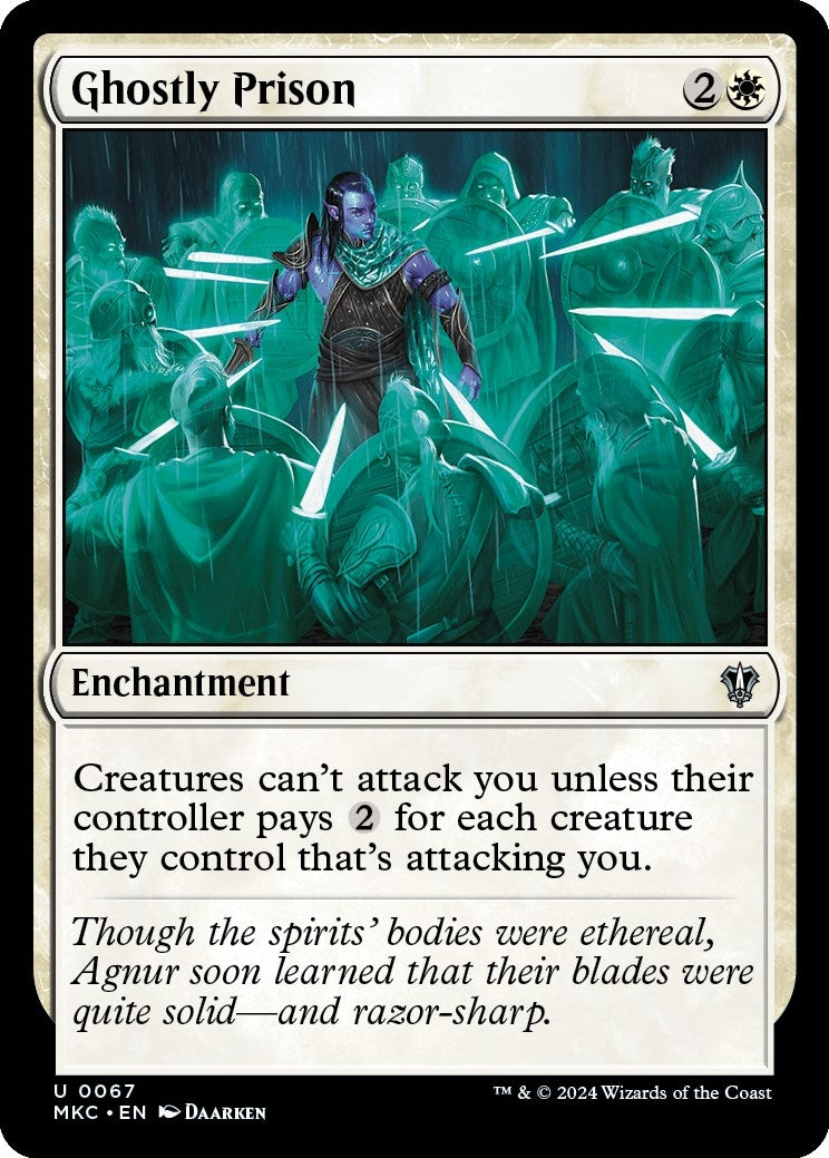 Image for Ghostly Prison (67) [Murders at Karlov Manor] - Magic: The Gathering