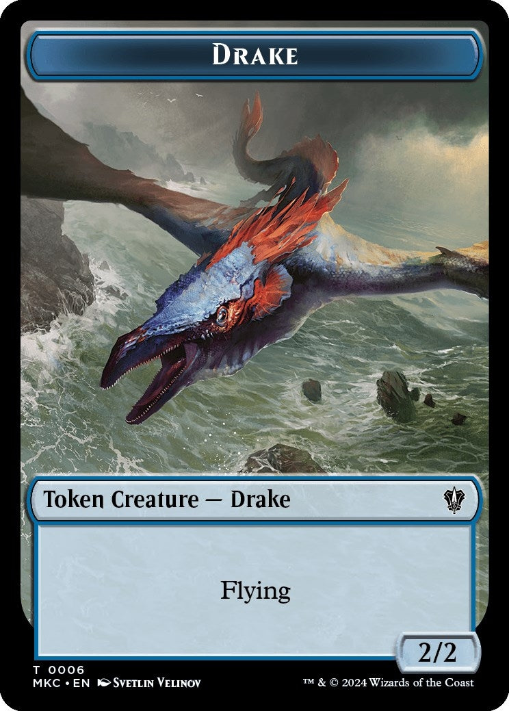Image for Drake // Koma's Coil Double-Sided Token (6 // 7) [Murders at Karlov Manor] - Magic: The Gathering