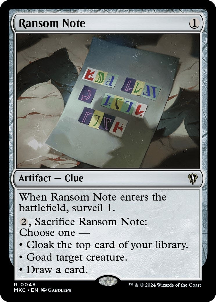 Image for Ransom Note (0048) (48) [Murders at Karlov Manor] - Magic: The Gathering