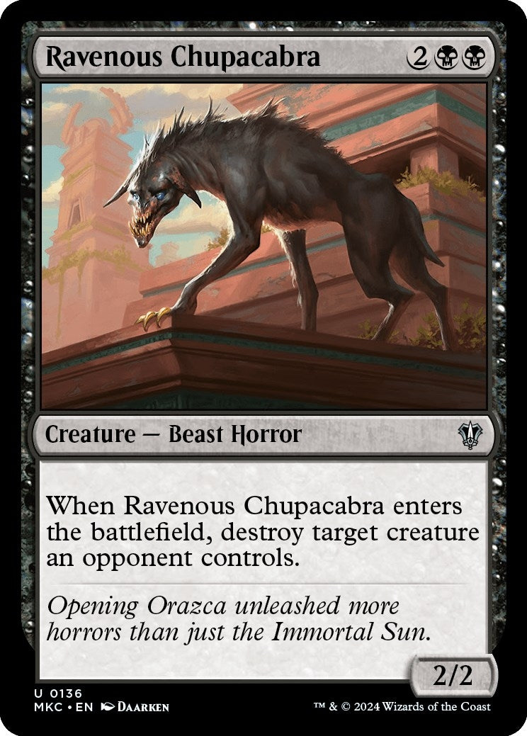 Image for Ravenous Chupacabra (136) [Murders at Karlov Manor] - Magic: The Gathering