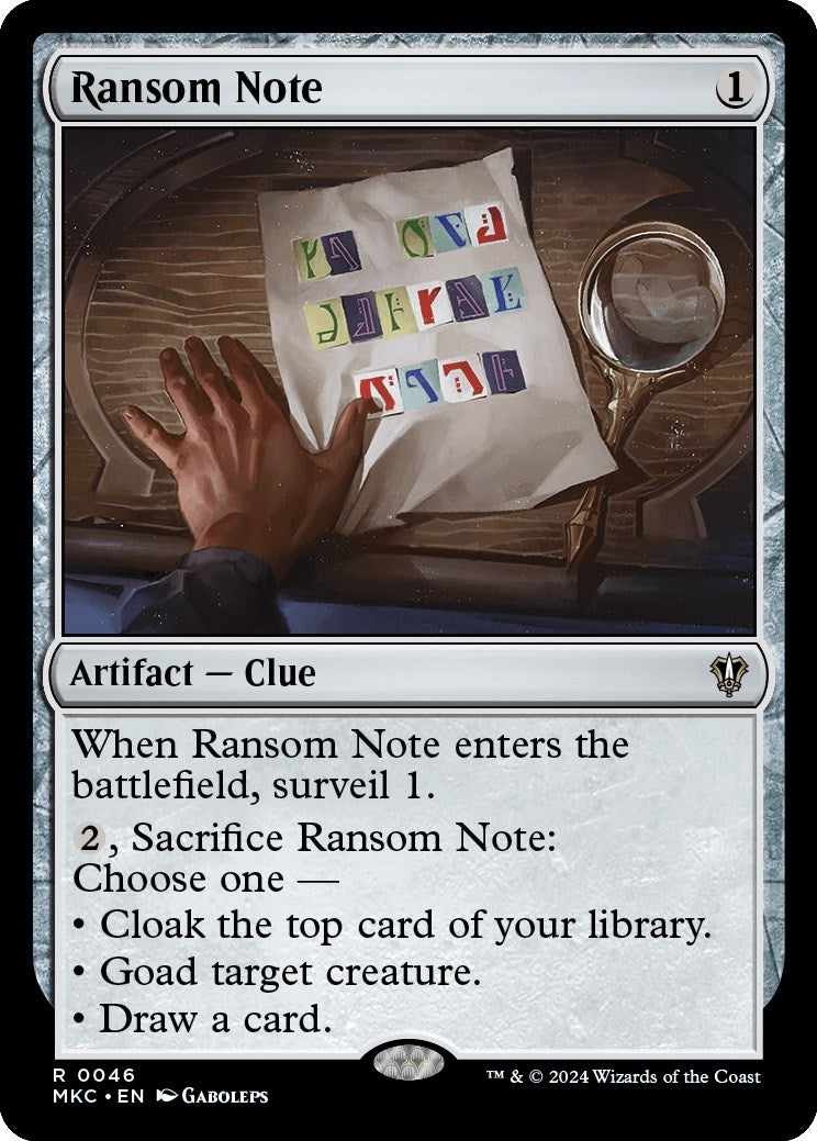Image for Ransom Note (0046) (46) [Murders at Karlov Manor] - Magic: The Gathering