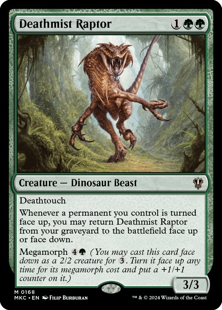Image for Deathmist Raptor (168) [Murders at Karlov Manor] - Magic: The Gathering