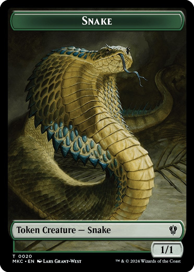 Image for Snake // Morph Double-Sided Token (20 // 30) [Murders at Karlov Manor] - Magic: The Gathering