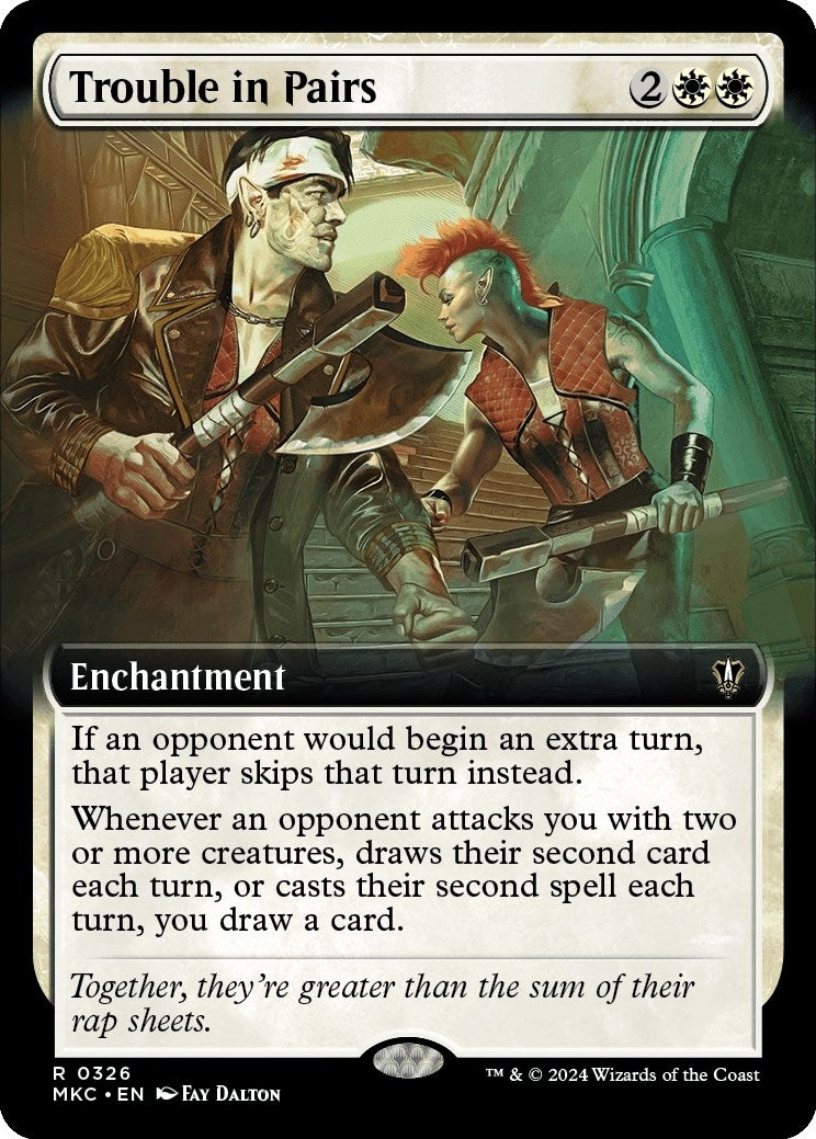 Image for Trouble in Pairs (Extended Art) (326) [Murders at Karlov Manor] - Magic: The Gathering