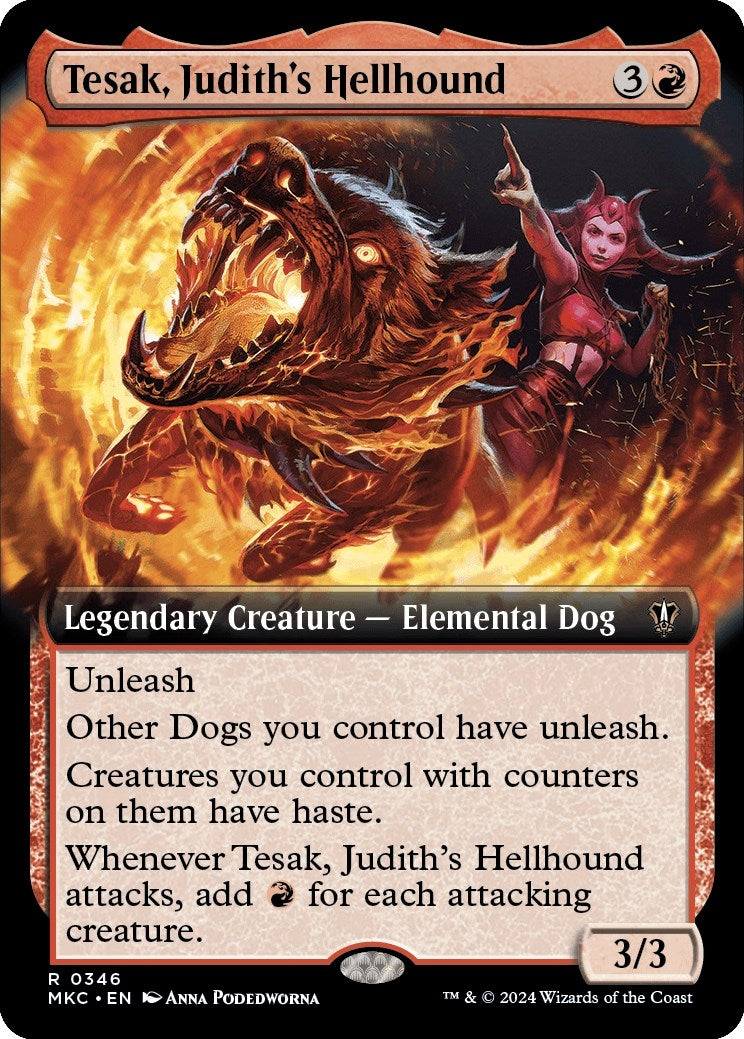 Image for Tesak, Judith's Hellhound (Extended Art) (346) [Murders at Karlov Manor] - Magic: The Gathering