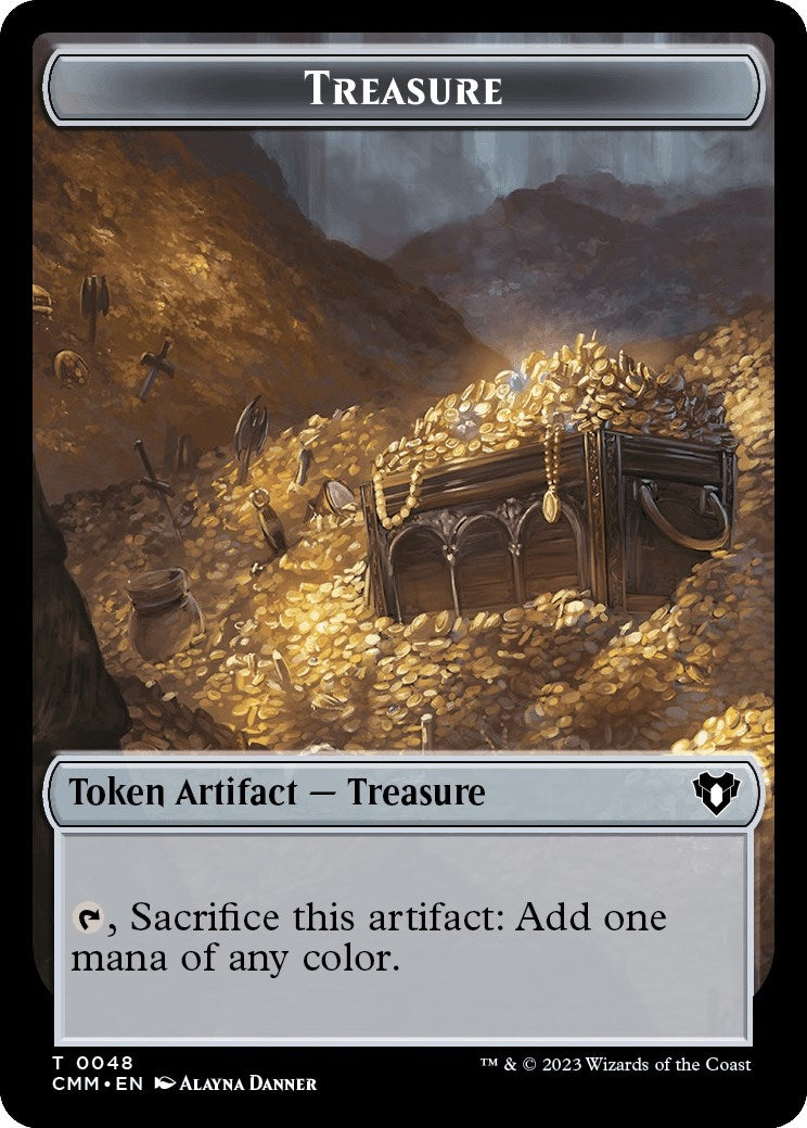 Image for Treasure // Dragon (0020) Double-Sided Token (48 // 20) [Commander Masters] - Magic: The Gathering