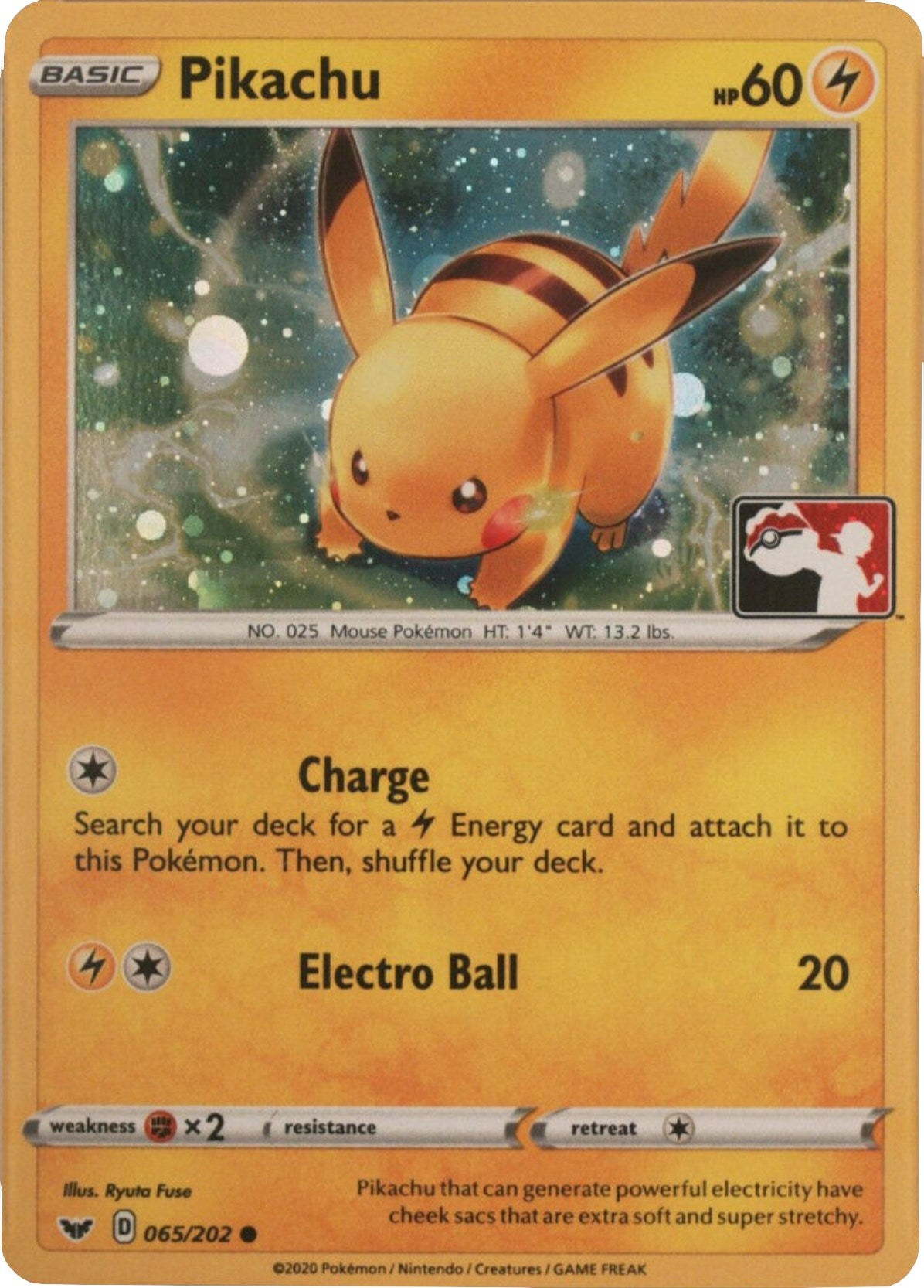 Image for Pikachu - 065/202 (Cosmos Holo) (065/202) [League & Championship Cards] - Pokemon