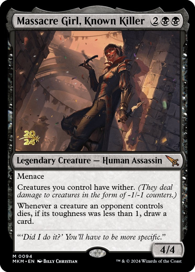 Image for Massacre Girl, Known Killer (94) [Prerelease Cards] - Magic: The Gathering