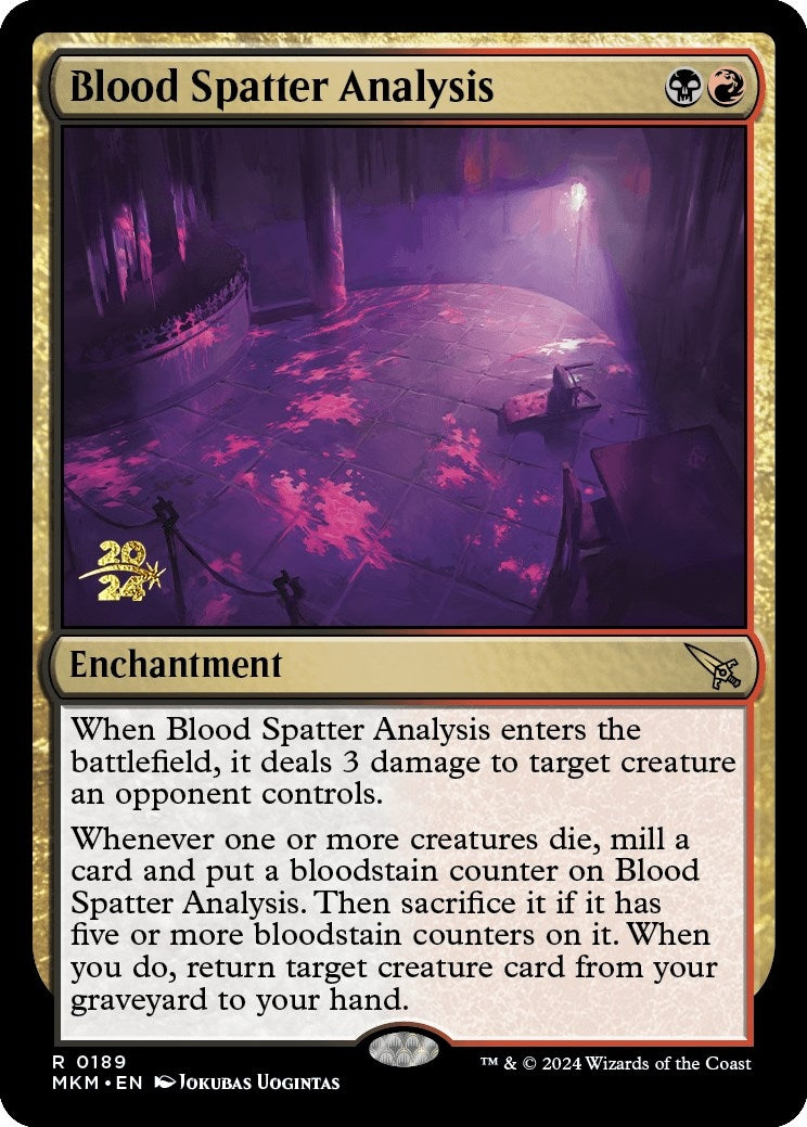 Image for Blood Spatter Analysis (189) [Prerelease Cards] - Magic: The Gathering