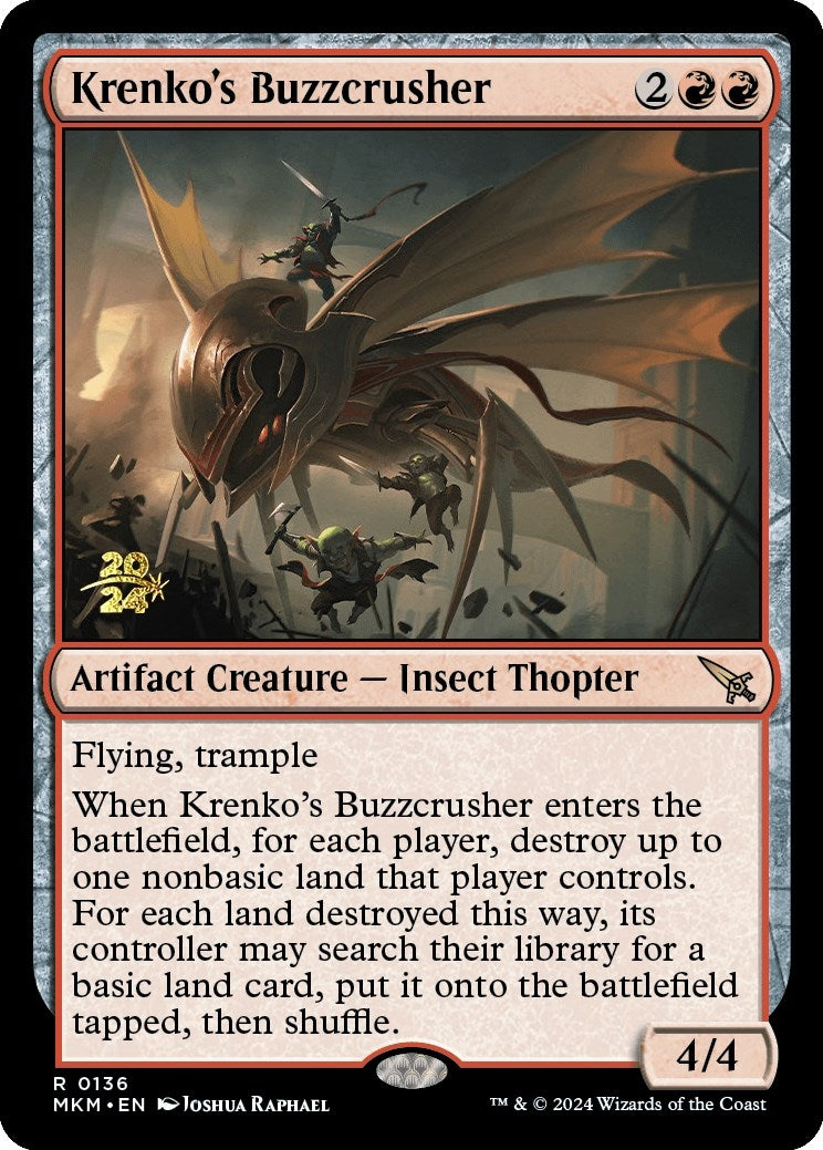 Image for Krenko's Buzzcrusher (136) [Prerelease Cards] - Magic: The Gathering