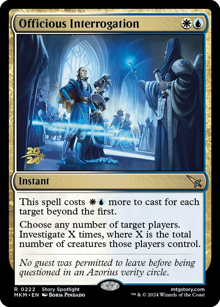 Image for Officious Interrogation (222) [Prerelease Cards] - Magic: The Gathering