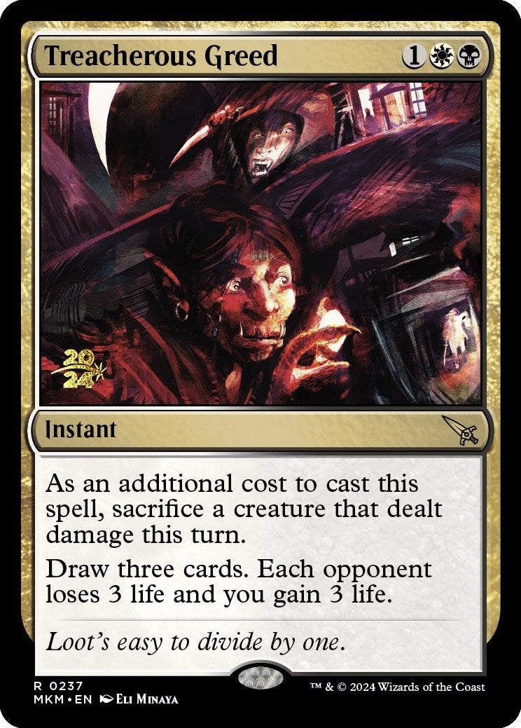 Image for Treacherous Greed (237) [Prerelease Cards] - Magic: The Gathering
