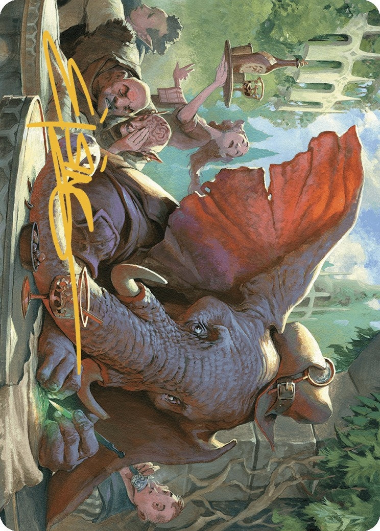 Image for Loxodon Eavesdropper Art Card (Gold-Stamped Signature) (15) [Murders at Karlov Manor] - Magic: The Gathering