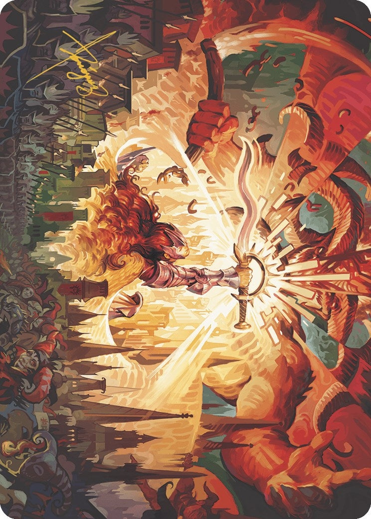 Image for Warleader's Call Art Card (23/49) (Gold-Stamped Signature) (23) [Murders at Karlov Manor] - Magic: The Gathering
