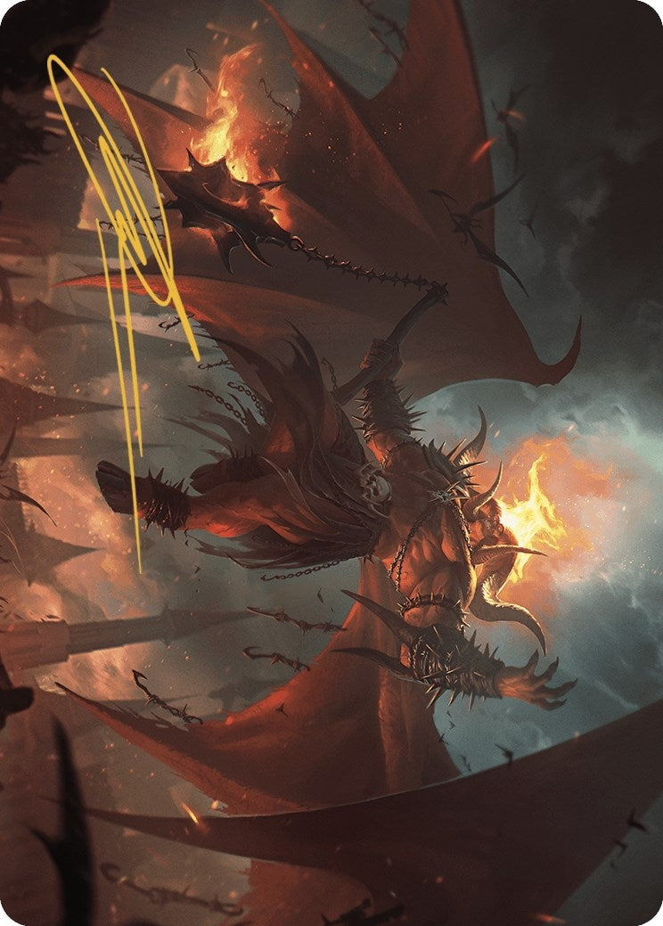 Rakdos, Patron of Chaos Art Card (22/49) (Gold-Stamped Signature) (22) [Art Series: Murders at Karlov Manor]