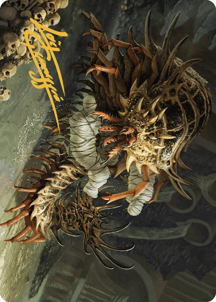 Image for Rot Farm Mortipede Art Card (Gold-Stamped Signature) (10) [Murders at Karlov Manor] - Magic: The Gathering