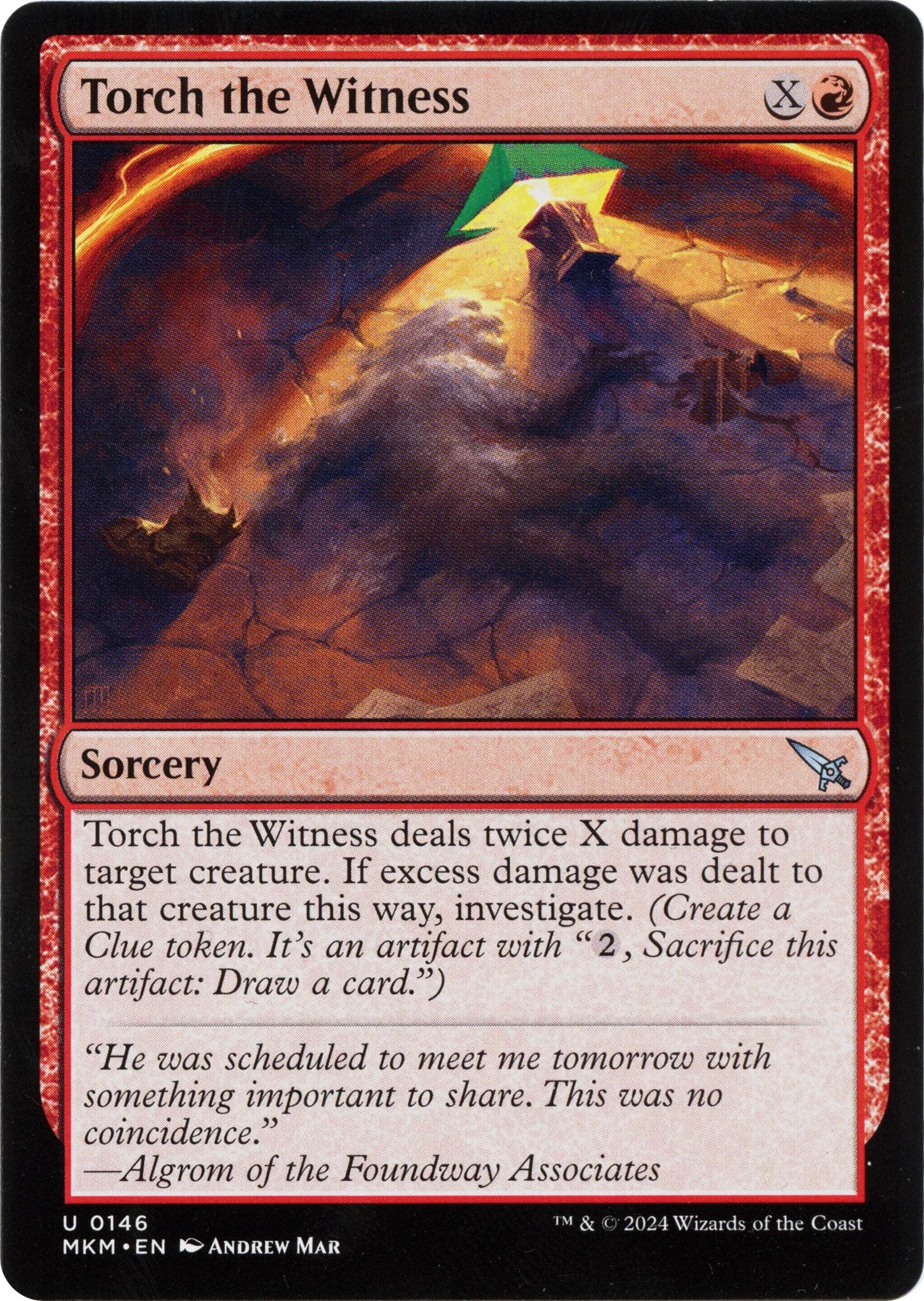 Image for Torch the Witness (b) (146) [Murders at Karlov Manor] - Magic: The Gathering
