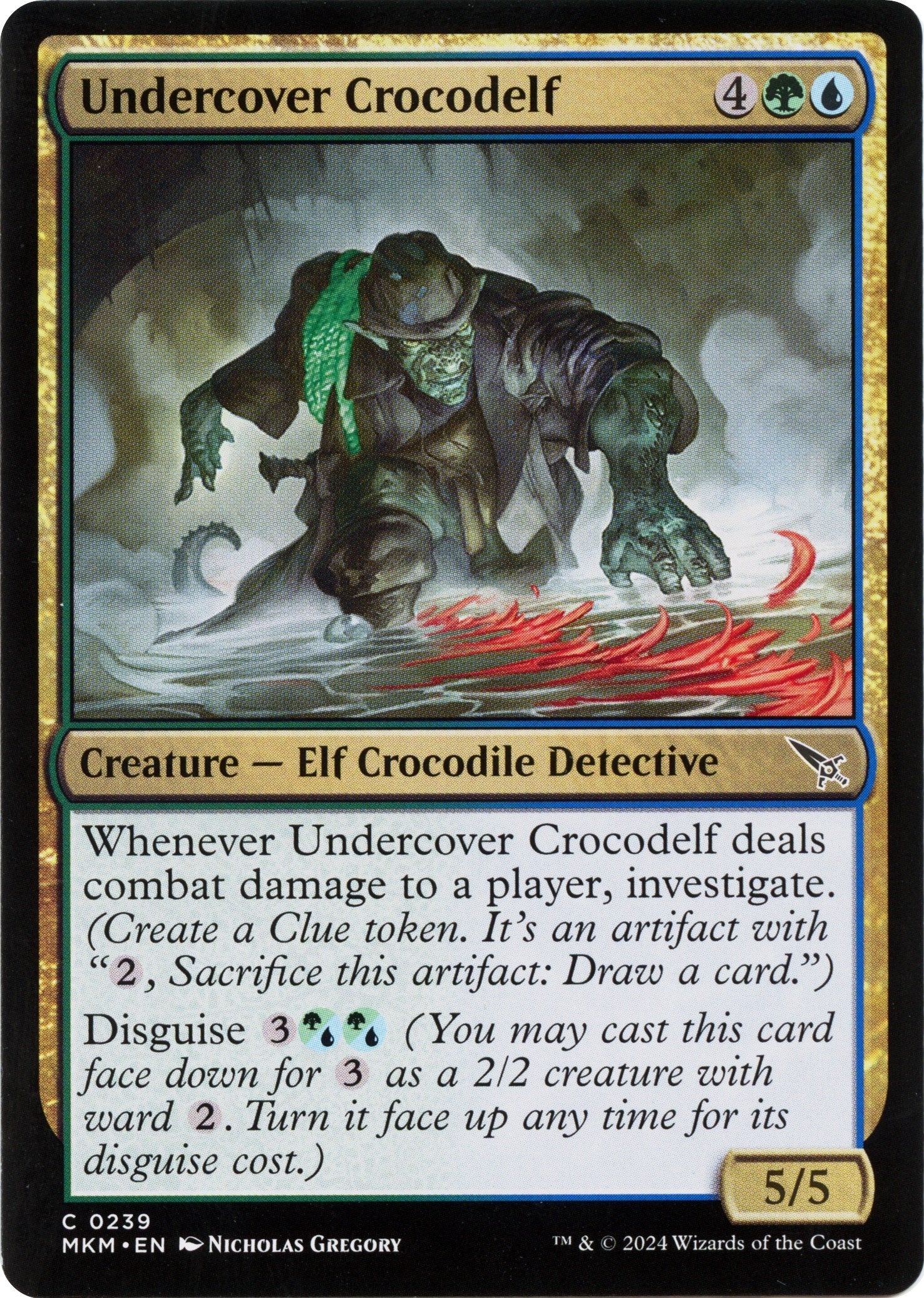 Image for Undercover Crocodelf (b) (239) [Murders at Karlov Manor] - Magic: The Gathering