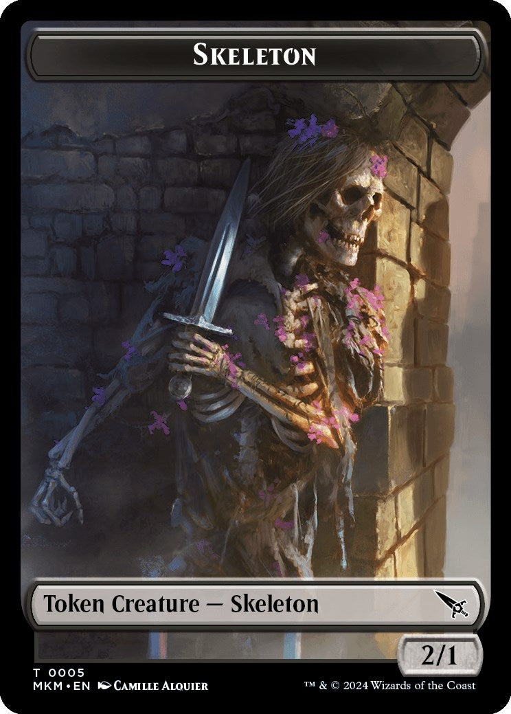 Image for Skeleton Token (5) [Murders at Karlov Manor] - Magic: The Gathering