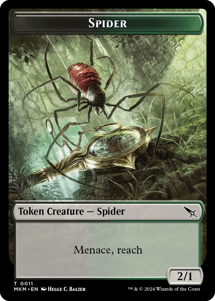Image for Spider Token (11) [Murders at Karlov Manor] - Magic: The Gathering