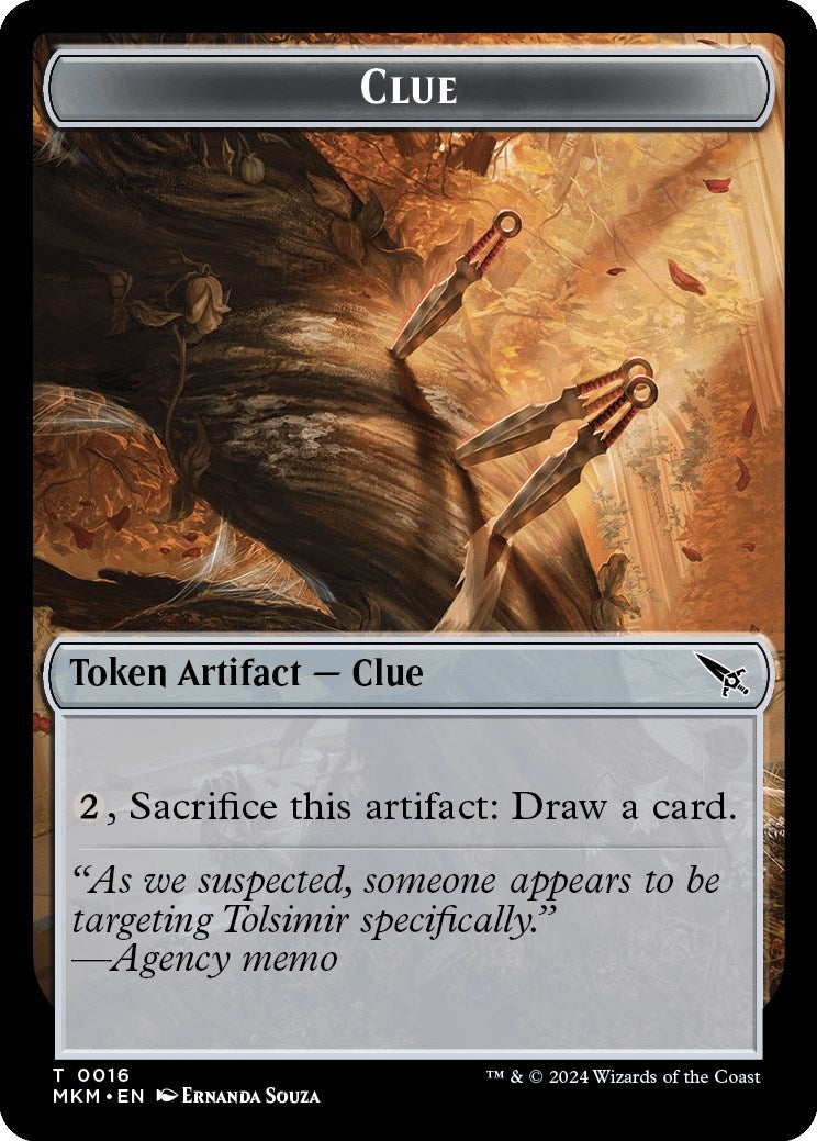 Image for Clue (0016) // A 0043 Double-Sided Token (16 // 43) [Murders at Karlov Manor] - Magic: The Gathering
