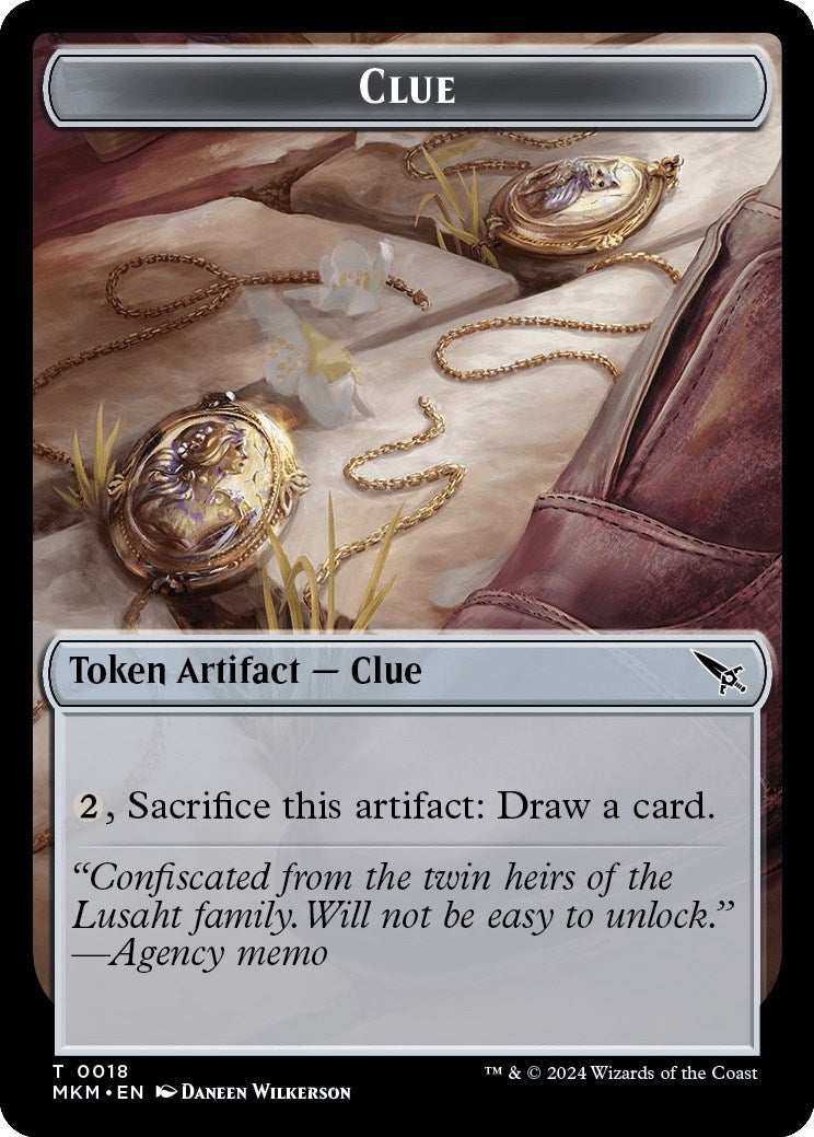 Image for Clue (0018) // A 0045 Double-Sided Token (18 // 45) [Murders at Karlov Manor] - Magic: The Gathering