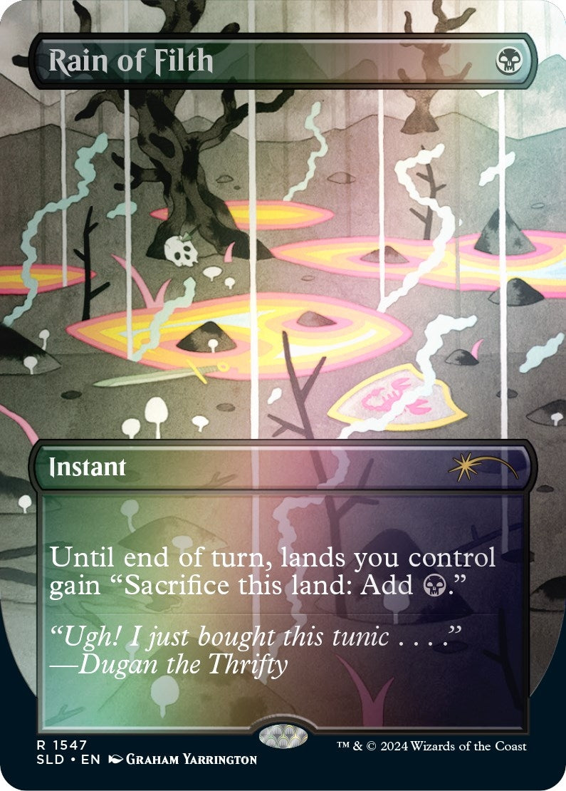 Image for Rain of Filth (Rainbow Foil) (1547) [Secret Lair Drop Series] - Magic: The Gathering