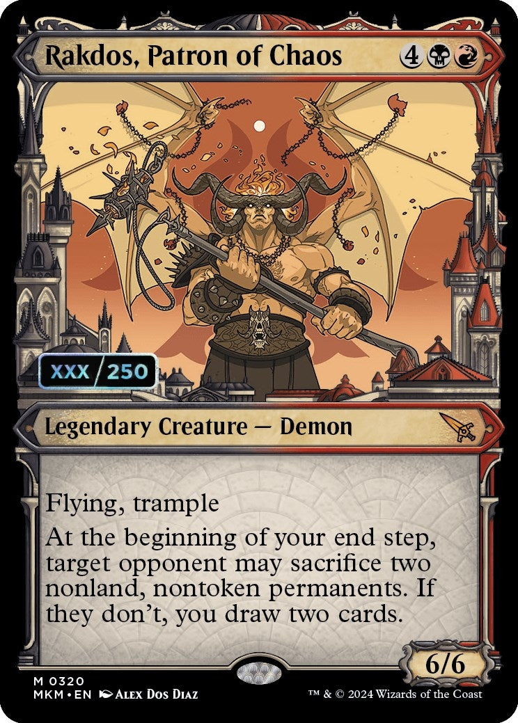 Image for Rakdos, Patron of Chaos (Serial Numbered) (320) [Murders at Karlov Manor] - Magic: The Gathering