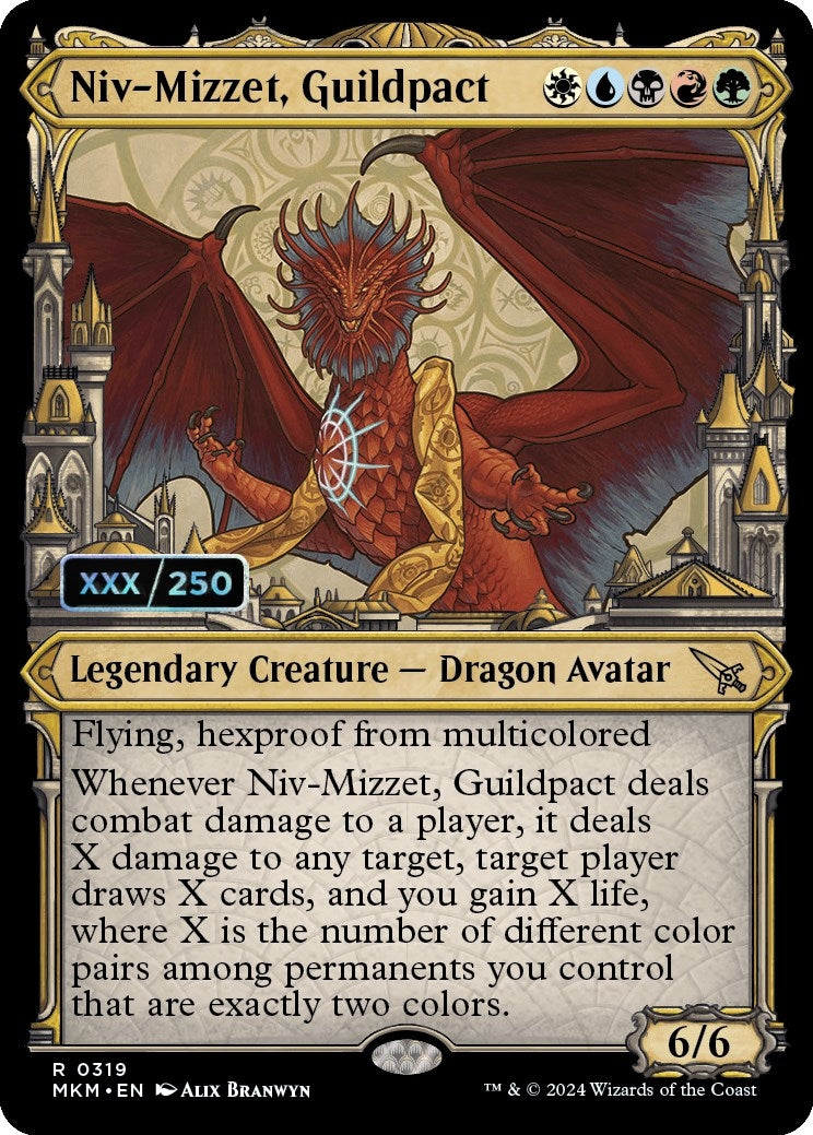 Image for Niv-Mizzet, Guildpact (Serial Numbered) (319) [Murders at Karlov Manor] - Magic: The Gathering