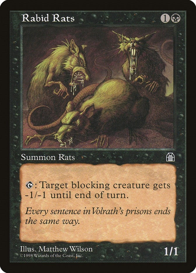 Image for Rabid Rats [Stronghold] - Magic: The Gathering