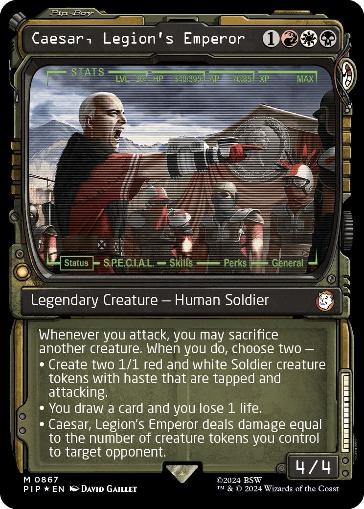 Image for Caesar, Legion's Emperor (Showcase) (Surge Foil) (867) [Universes Beyond: Fallout] - Magic: The Gathering