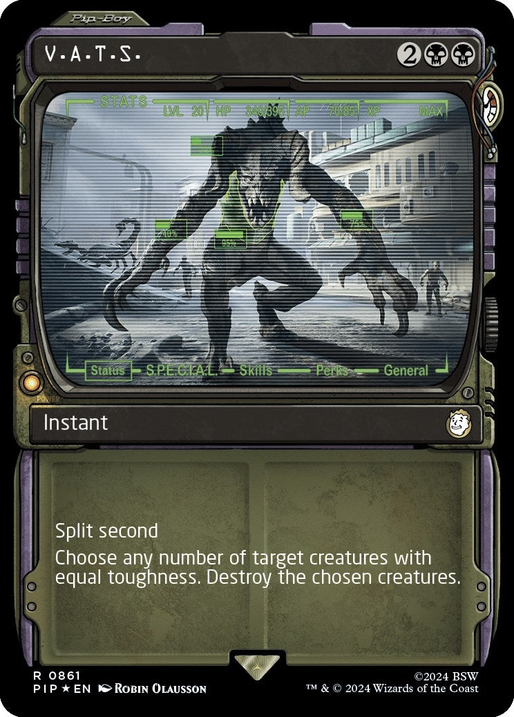 Image for V.A.T.S. (Showcase) (Surge Foil) (861) [Universes Beyond: Fallout] - Magic: The Gathering