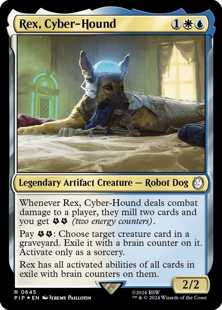 Rex, Cyber-Hound (Surge Foil) (645) [Universes Beyond: Fallout]