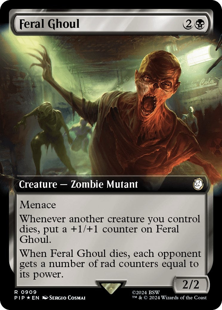 Image for Feral Ghoul (Extended Art) (Surge Foil) (909) [Universes Beyond: Fallout] - Magic: The Gathering