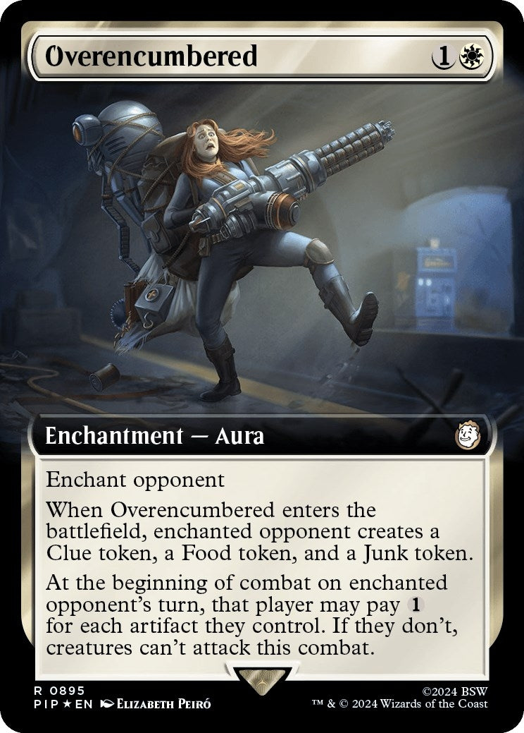 Image for Overencumbered (Extended Art) (Surge Foil) (895) [Universes Beyond: Fallout] - Magic: The Gathering
