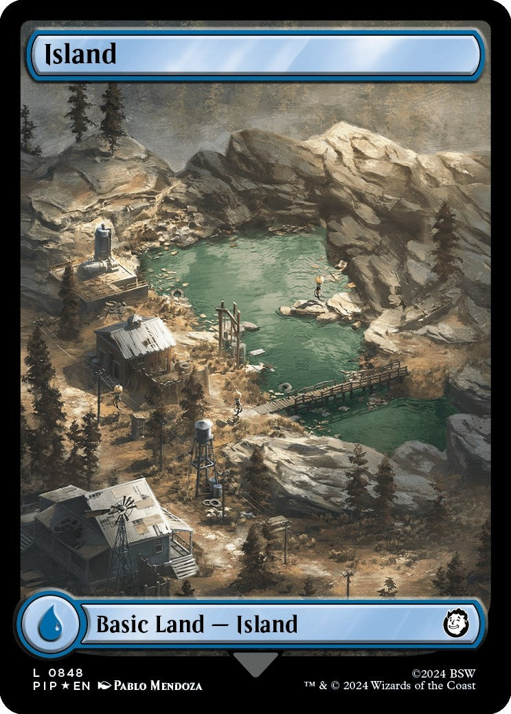 Image for Island (0848) (Surge Foil) (848) [Universes Beyond: Fallout] - Magic: The Gathering