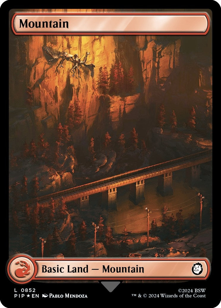 Image for Mountain (0852) (Surge Foil) (852) [Universes Beyond: Fallout] - Magic: The Gathering
