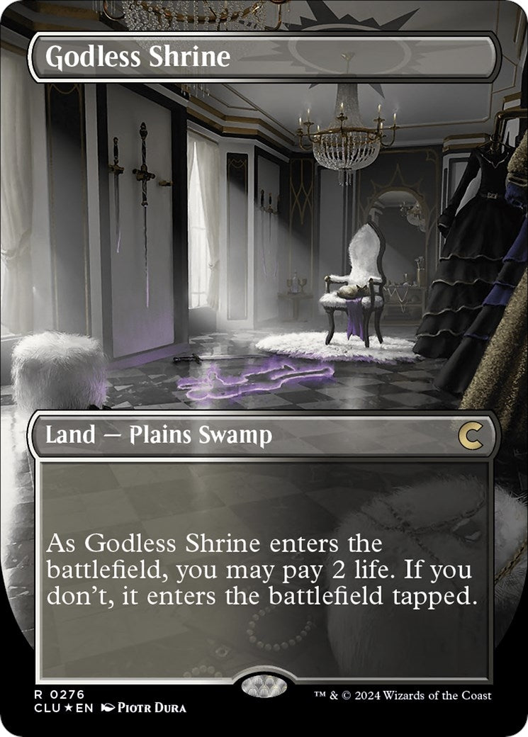 Image for Godless Shrine (Borderless) (276) [Ravnica: Clue Edition] - Magic: The Gathering
