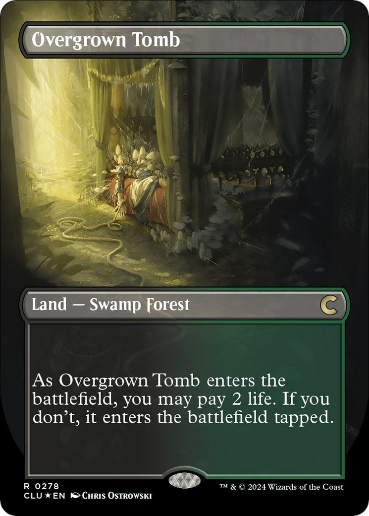 Image for Overgrown Tomb (Borderless) (278) [Ravnica: Clue Edition] - Magic: The Gathering